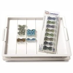 Elizabeth Ward Bead Storage Solutions Plastic Organizer Tray With Clear Snap Shut Lid For Sorting Craft Supplies, Fasteners, Crystals (2 Pack) -Storage Basket Shop GUEST 8de67df4 1942 4637 9b02 4770b767cfac