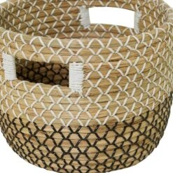 Set Of 3 Seagrass Storage Baskets Khaki - Olivia & May -Storage Basket Shop GUEST 90e64688 8d6d 44e2 b0ad 7e1a839d848a