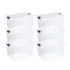 Sterilite 64 Quart Clear Multipurpose Plastic Storage Tote, 6 Pack, And 66 Quart Clear Multipurpose Plastic Storage Tote, 6 Pack For Home Organization -Storage Basket Shop GUEST 913acf7e f7dc 405a 9703 afd90df68b06