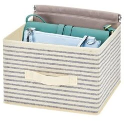 MDesign Soft Fabric Closet Storage Organizer Cube Bin, 4 Pack -Storage Basket Shop GUEST 9182d3da c54c 4c1a a654 13df0350d867