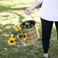 Set Of 2 Brown Metal & Wood Bins - Foreside Home & Garden -Storage Basket Shop GUEST 91ff4fcc 153f 4fdd a27e d7d19ab71eb6