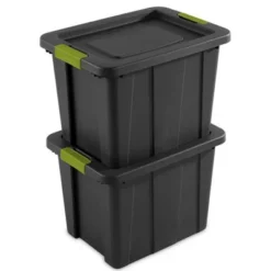 Sterilite Tuff1 Multipurpose 18 Gallon Stackable Plastic Storage Container Organizational Tote Bin With Secure Latching Lids, Flat Gray (6 Pack) -Storage Basket Shop GUEST 9290bb57 7cee 45c8 9869 5f23a932f7bd