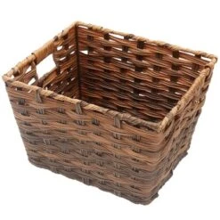 Home Basics Medium Faux Rattan Basket With Cut-out Handles -Storage Basket Shop GUEST 93ae4511 cfa3 469e 9bba ec31df4c7abf