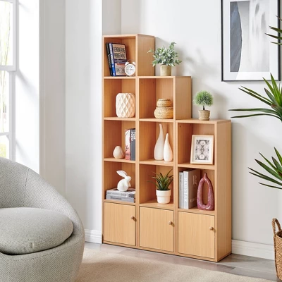 59" Set Of 3 Slim Cube Shelf Unit Towers - Danya B. 4 59" Set Of 3 Slim Cube Shelf Unit Towers - Danya B. - Image 2