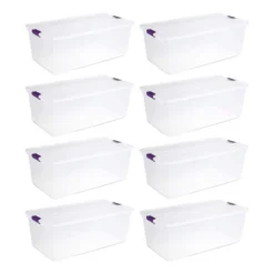 Sterilite 110-Quart Capacity Clear Storage Tote W/ Secure Latch Handles -Storage Basket Shop GUEST 93e29be3 3023 4c8c a44d 9e6f0a181aa3