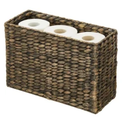 MDesign Hyacinth Rice Weave Toilet Tank Bathroom Storage Basket Bin -Storage Basket Shop GUEST 93e61509 a60e 4878 acf8 fcf43fe4c214