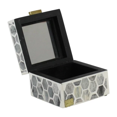 Mela Artisan | Gramercy Box In Grey Ivory 5 Mela Artisan | Gramercy Box In Grey Ivory - Image 3