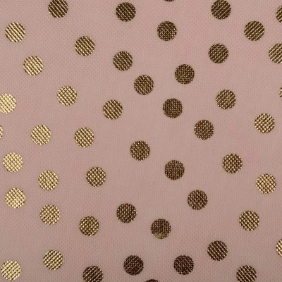 Set Of 2 11" X 11" X 11" Nonwoven Polyester Dots Millennial Square Storage Cube Pink/Gold - Design Imports 7 Set Of 2 11" X 11" X 11" Nonwoven Polyester Dots Millennial Square Storage Cube Pink/Gold - Design Imports - Image 5