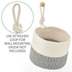 MDesign Woven Cotton Rope Bathroom Basket With Tie Handle, Set Of 2 12 MDesign Woven Cotton Rope Bathroom Basket With Tie Handle, Set Of 2 -Storage Basket Shop GUEST 9633c021 09b6 42c5 b18d ad666839ac4f