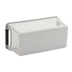 Farmlyn Creek 4 Pack Gray Plastic Storage Baskets Bins With Handles For Shelves, Closet Organizer -Storage Basket Shop GUEST 9665d910 f78b 41a8 8cba 5068e40a2dd1