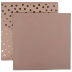 Set Of 4 11" X 11" X 11" Nonwoven Polyester Dots Millennial Square Storage Cube Pink & Gold - Design Imports -Storage Basket Shop GUEST 97821370 e224 4b60 8a64 d91ce4e38fca 1