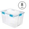 Sterilite 80 Quart Clear Plastic Stackable Storage Container Box Bin With Air Tight Gasket Seal Latching Lid Long Term Organizing Solution, 8 Pack -Storage Basket Shop GUEST 9821fdf9 c08b 45c6 909d ec5c3dd0ba00