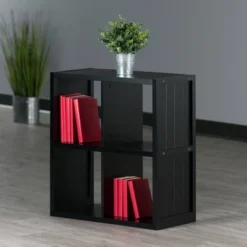 27" Timothy Shelf 2X2 Slots Black - Winsome -Storage Basket Shop GUEST 98e9c638 5f5d 43c6 8eb1 9876707088fc