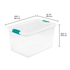 Sterilite 64 Quart Latching Clear Plastic Storage Organizer Tote Container Bin Box, 6 Pack & Medium Clip Boxes For Organization And Storage, 4 Pack -Storage Basket Shop GUEST 99320398 8f2c 4aa5 9b06 209a251343dd 3