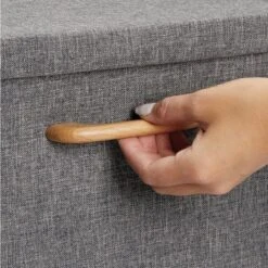 MDesign Soft Textured Fabric Home Storage Organizer Box, 2 Pack -Storage Basket Shop GUEST 99b4b6be f60d 4eec 82f4 3c0b7ae5113b