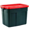 Rubbermaid Roughneck 18 Gallon Durable Plastic Holiday Storage Tote With Snap Tight Recessed Lid For Seasonal Decorations, Green And Red (6 Pack) -Storage Basket Shop GUEST 9a79e482 61a1 43c6 b99d f9ae99b4d0fc