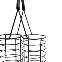 Black Metal Wine Bottle Caddy - Foreside Home & Garden -Storage Basket Shop GUEST 9ac68caf 8f2f 4005 a589 1e4860bd6de6