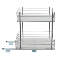 Household Essentials 15" 2-Tier Pantry Organizer Nickel 9 Household Essentials 15" 2-Tier Pantry Organizer Nickel -Storage Basket Shop GUEST 9b134f90 90af 4c43 9e72 6bbc91b78c1e
