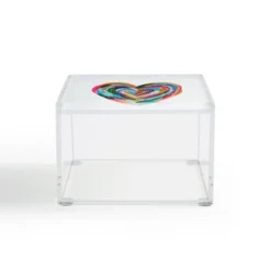 EttaVee Art Heart No1 4" X 4" Acrylic Box - Deny Designs -Storage Basket Shop GUEST 9ba7327d 0659 4d82 8363 4e26594ce5cb