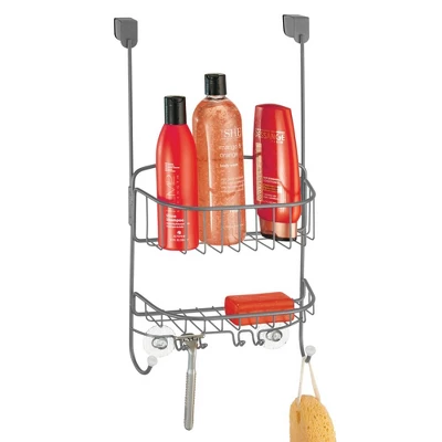 MDesign Metal Hanging Over Door Shower Caddy Organizer 9 MDesign Metal Hanging Over Door Shower Caddy Organizer - Image 7