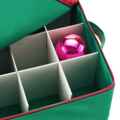 Ornament Storage Box - Holiday Organizer With 75 Compartments, Dividers For Christmas Bulbs And Decorations, And Zip-Up Lid By Tiny Tim Totes (Green) 12 Ornament Storage Box - Holiday Organizer With 75 Compartments, Dividers For Christmas Bulbs And Decorations, And Zip-Up Lid By Tiny Tim Totes (Green) -Storage Basket Shop GUEST 9cfd3cea d5e6 4418 8090 7aa6987a2f86