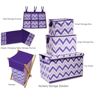 Bacati - MixNMatch Purple Storage Toy Chest 4 Bacati - MixNMatch Purple Storage Toy Chest - Image 2