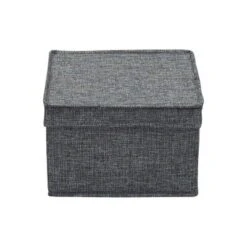 Household Essentials Set Of 2 Medium Storage Boxes With Lids Graphite Linen -Storage Basket Shop GUEST 9edb2f53 4cb9 4c33 8fff 97527c5e85bc