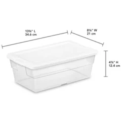 Sterilite 6 Quart Clear Multipurpose Plastic Storage Tote, 12 Pack, & 16 Quart Clear Multipurpose Plastic Storage Tote, 12 Pack For Home Organization -Storage Basket Shop GUEST 9ee2ad7a a104 463c 9777 def35d56a5fb