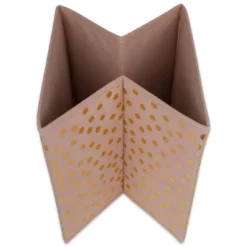 Set Of 4 11" X 11" X 11" Nonwoven Polyester Dots Millennial Square Storage Cube Pink & Gold - Design Imports -Storage Basket Shop GUEST 9f82ea8a 1226 4a48 95e9 fcb8191494fe 1