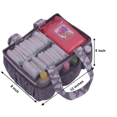 Bacati - Clouds In The City White/Gray Nursery Storage Caddy 5 Bacati - Clouds In The City White/Gray Nursery Storage Caddy - Image 3