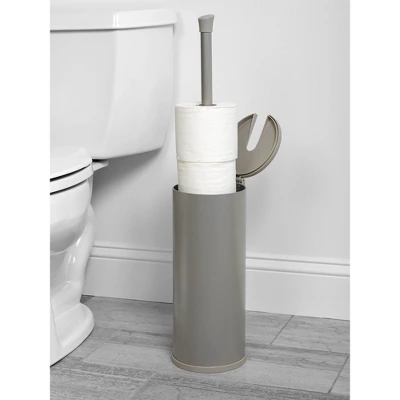 Three Roll Smart Accessories NeverRust Easy Access Toilet Paper Holder Matte Silver - Zenna Home 4 Three Roll Smart Accessories NeverRust Easy Access Toilet Paper Holder Matte Silver - Zenna Home - Image 2