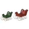 Transpac Metal 15.25 In. Multicolor Christmas Merry Sleigh Container Set Of 2 -Storage Basket Shop GUEST a4b0e1c7 e0bb 4c0b 8a0b 0bd237445767