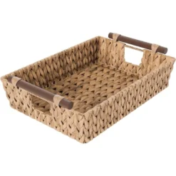 American Atelier Water Hyacinth Wicker Basket With Carry Handles, Rectangular Woven Storage Baskets, Laundry Storage Or Pantry Bin -Storage Basket Shop GUEST a5cda5ce d8db 45be b098 6721097da0a0