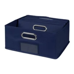 Niche Cubo 6pk Half Size Foldable Fabric Storage Bins With Label Holder Blue -Storage Basket Shop GUEST a64717ea 25a8 4e07 bdba 41299253fb21