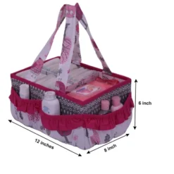 Bacati - Owls Pink/Gray Girls Cotton Nursery Storage Caddy -Storage Basket Shop GUEST a6569158 9c75 47f9 9e57 cc0b8cac4c4b