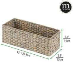 MDesign Natural Woven Water Hyacinth Bathroom Storage Organizer Basket -Storage Basket Shop GUEST a89f1c04 257b 453d 92e2 91895a768fef