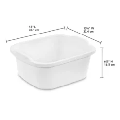 Sterilite 12 Quart Durable Heavy Duty Reinforced Plastic Kitchen Dishpan Basin With Molded Handles For Household Chores And Storage, White, 8 Pack 9 Sterilite 12 Quart Durable Heavy Duty Reinforced Plastic Kitchen Dishpan Basin With Molded Handles For Household Chores And Storage, White, 8 Pack -Storage Basket Shop GUEST a909a356 a553 4bf6 918b ce2b415811d1