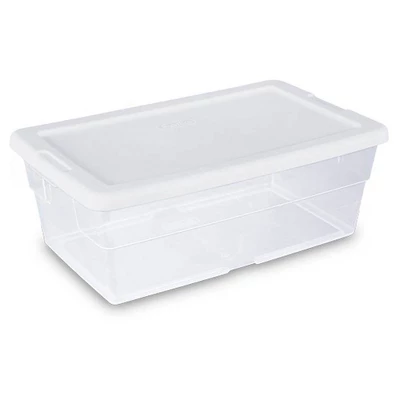 Sterilite 16 Qt Clear Plastic Secure Latching Storage Containers, 12 Pack & 6 Quart Lidded Storage Tote For Home And Office Organization, 24 Pack 3 Sterilite 16 Qt Clear Plastic Secure Latching Storage Containers, 12 Pack & 6 Quart Lidded Storage Tote For Home And Office Organization, 24 Pack