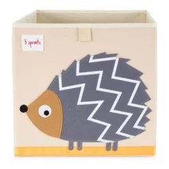 3 Sprouts Large 13 Inch Square Children's Foldable Fabric Storage Cube Organizer Box Soft Toy Bins, Pet Hedgehog And Dotted Sheep (2 Pack) -Storage Basket Shop GUEST ab249508 59d8 4d5c a0fe 3406d4632c95