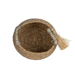 Brown Basket Woven Seagrass & Corn Husk By Foreside Home & Garden -Storage Basket Shop GUEST aca94118 9bca 47e8 b9ff e838930b272a