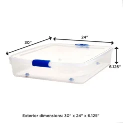 Homz 56 Qt Full/Queen Underbed Clear Plastic Latching Storage Container -Storage Basket Shop GUEST ae383616 f460 49aa 9df0 1ea4e63050d1