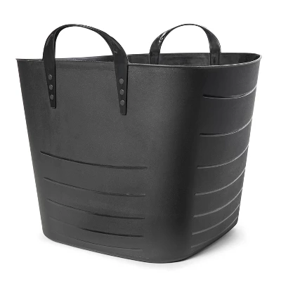 Life Story Flexible Tub Basket 25 Liter/6.6 Gallon Plastic Multifunction Storage Tote Bin With Handles, Black (6 Pack) 3 Life Story Flexible Tub Basket 25 Liter/6.6 Gallon Plastic Multifunction Storage Tote Bin With Handles, Black (6 Pack)