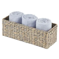 MDesign Natural Woven Water Hyacinth Bathroom Storage Organizer Basket -Storage Basket Shop GUEST b0937649 0ec7 423c 8749 be847011248b