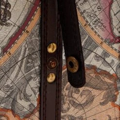 Okuna Outpost Wooden 4 Bottles Travel Wine For Storage Bar Accessory, World Map Design, 8. X 8.5 X 13.8 In -Storage Basket Shop GUEST b0aed09b ad0e 46cf b968 42525092ab21