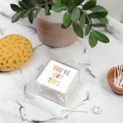 Alice Rebecca Potter You've Got This 4" X 4" Acrylic Box - Deny Designs -Storage Basket Shop GUEST b2421751 4fe5 4b7d bb5a 822bf823938d