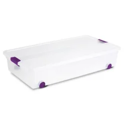 Sterilite 17611704 60 Quart ClearView Latch Lid Wheeled Underbed Box -Storage Basket Shop GUEST b268af92 466b 42af a834 465a665fe409