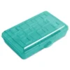 Sterilite Small Translucent Plastic Pencil Box Case With Lid For School & Office Supplies Pen Holders, Molokai Blue Tint (36 Pack)