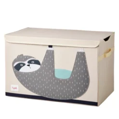 3 Sprouts Collapsible Toy Chest Storage Bin With Lid And Bookshelf Rack For Baby And Toddler Bedroom Or Playroom, Sloth Print Design -Storage Basket Shop GUEST b5607d14 8ee3 49f3 b9b3 a2c6f4964b61