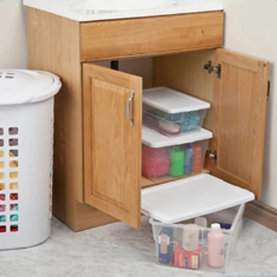 Sterilite 16 Qt Clear Plastic Secure Latching Storage Containers, 12 Pack & 6 Quart Lidded Storage Tote For Home And Office Organization, 24 Pack 7 Sterilite 16 Qt Clear Plastic Secure Latching Storage Containers, 12 Pack & 6 Quart Lidded Storage Tote For Home And Office Organization, 24 Pack - Image 5