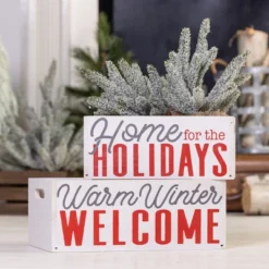 Transpac Wood 14.02 In. Multicolor Christmas Rustic Display Crate Set Of 2 5 Transpac Wood 14.02 In. Multicolor Christmas Rustic Display Crate Set Of 2 -Storage Basket Shop GUEST b5ef64f9 e70d 4956 a8ab 4de1a6cf8fc9